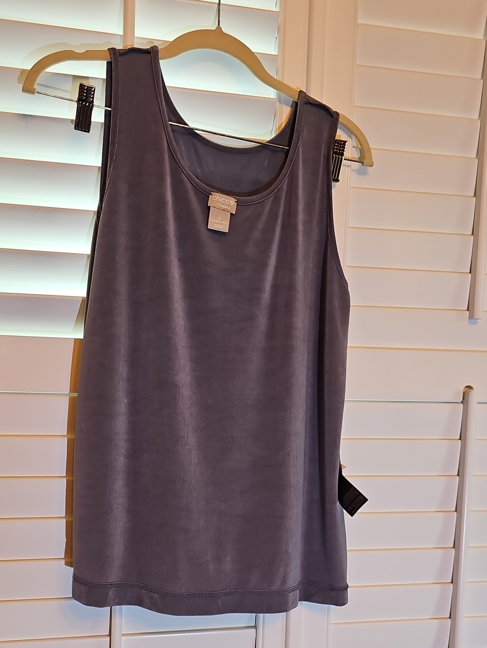 Chico's Travelers Soft Slate Gray Tank And Pants - Picture 4 of 10